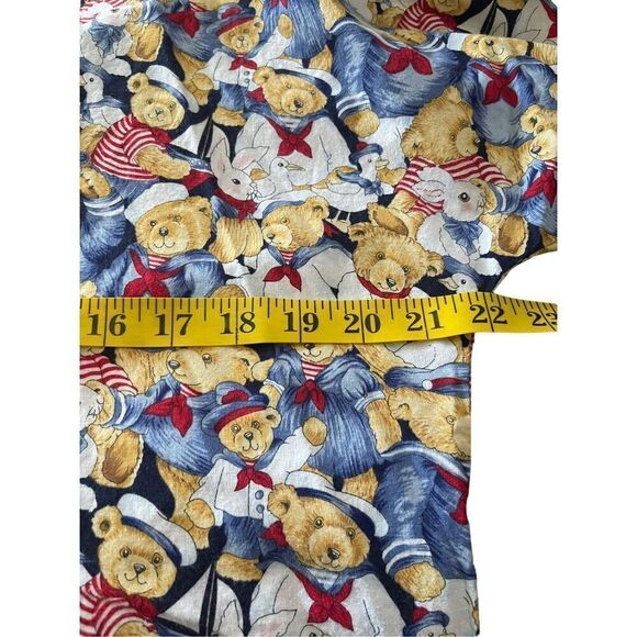 Cottonality Womens Multicolor Teddy Bears Print V-Neck Short Sleeve Scrub Medium - Picture 7 of 12